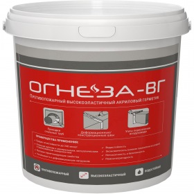 ОГНЕЗА Акриловый противопожарный герметик "ОГНЕЗА-ВГ", ведро 3 кг., цвет красный