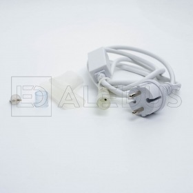 ALEDUS Комплект подключения для 2-х проводного дюралайта, 1.5 А, 2 м, белый, с вилкой