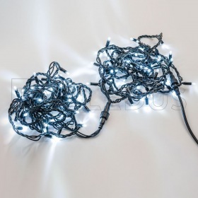 ALEDUS Гирлянда (Нить) ALEDUS 10 м, черный провод, ПВХ, белый, без мерцания