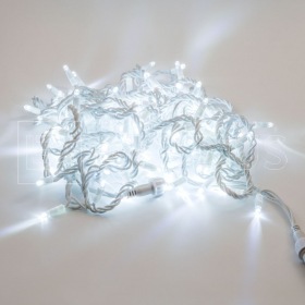ALEDUS Гирлянда (Нить) ALEDUS 10 м, белый провод, каучук (резина), белый, без мерцания