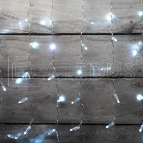 ALEDUS Занавес ALEDUS 2x1 м, прозрачный провод, ПВХ, белый, без мерцания