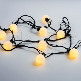 ALEDUS Гирлянда с шарикафми ALEDUS 5 м, черный провод, ПВХ, теплый белый