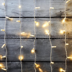 ALEDUS Занавес ALEDUS 2x1.5 м, белый провод, ПВХ, теплый белый, без мерцания