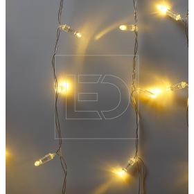 ALEDUS Занавес ALEDUS 2x1.5 м, прозрачный провод, ПВХ, теплый белый, с мерцанием