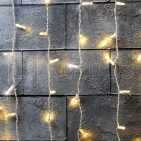 ALEDUS Занавес ALEDUS 2x3 м, белый провод, ПВХ, теплый белый, с мерцанием