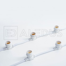 ALEDUS Белт лайт ALEDUS бухта 50 м, белый провод, ПВХ, шаг 20 см, Е27