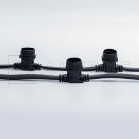 ALEDUS Белт лайт ALEDUS бухта 50 м, черный провод, ПВХ, шаг 40 см, Е27