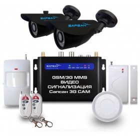 Sapsan GSM сигнализация Sapsan GSM MMS 3G с датчиками "Дача", 2-мя уличными в/камерами, функцией ВИДЕОЗВОНОК УЛИЦА