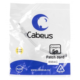 Cabeus PC-UTP-RJ45-Cat.5e-0.15m