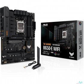 ASUS ASUS TUF GAMING B650-E WIFI (Socket AM5, ATX, 4xDDR5(192GB), DP/HDMI, 2xPCIe 4.0x16/1xPCIe 4.0, 1xLAN (2.5GbE), Wi-Fi, BT, 4xSATA 6Gb/s, 3xM.2, 1xType-C, 4xUSB 3.2, 3xUSB 2.0)