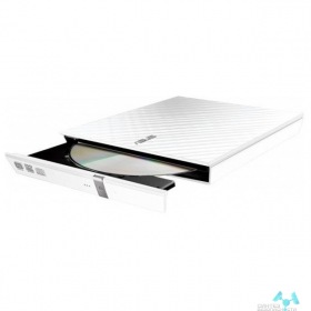 ASUS Привод оптический внешний DVD-RW ASUS White Slim Ret. Karim Rashid Collection SDRW-08D2S-U LITE, USB, Белый 90-DQ0436-UA221KZ