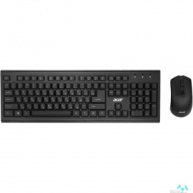 Acer Клавиатура + мышь Acer OKR120 клав:черный мышь:черный USB беспроводная