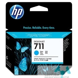 Hp HP CZ134A Картридж №711, Cyan {Designjet T120/T520, Cyan (29ml 3 - pack)}