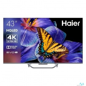 Haier 43" Телевизор HAIER Smart TV S4, QLED, 4K Ultra HD, серый, СМАРТ ТВ, Android TV[DH1U8PD05RU]