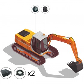 IPTRONIC Комплект видеонаблюдения для строительной техники под ПП № 969 (офлайн HDD+SD)