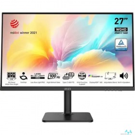 MSI MSI PRO 27" MD272QXP черный {IPS 2560x1440 100Hz 16:9 300cd 178/178 HDMI DisplayPort USB HAS Pivot} [9S6-3PB19H-233]