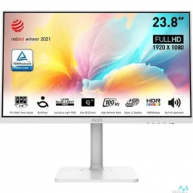 MSI MSI Modern 23.8" MD2412PW белый {IPS 1920x1080 100Hz 5ms 16:9 300cd 178/178 HDMI 2x3W USB HAS Pivot} [9S6-3PA59H-096]