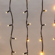 Гирлянда светодиодная Бахрома (Айсикл), 4,0х0,6м, 128 LED ТЕПЛЫЙ БЕЛЫЙ, черный КАУЧУК 2,3мм, IP67, эффект мерцания, 230В NEON-NIGHT (нужен шнур питания 315-000) | Фото 2