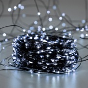 Гирлянда Роса с контроллером 20м, 200LED, IP20, 230В, зеленый провод, белое свечение  | Фото 1
