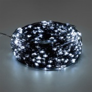 Гирлянда Роса с контроллером 30м, 300LED, IP20, 230В, зеленый провод, белое свечение  | Фото 3