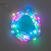 Гирлянда смарт Нить из росы с крупными светодиодами 10м, 100LED RGB, IP20, прозрачный провод, USB | Фото 3