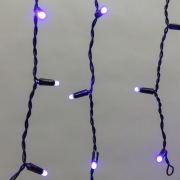 Гирлянда светодиодная Бахрома (Айсикл), 4,8х0,6м, 176 LED СИНИЙ, черный ПВХ, IP65, эффект мерцания, 230В NEON-NIGHT (нужен шнур питания 303-500) | Фото 2
