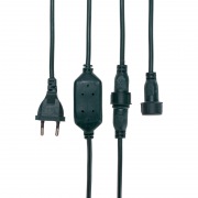 ДОЖДЬ (занавес) 2х1,5м, черный ПВХ, IP54, 360 LED СИНИЕ  (шнур питания в комплекте) | Фото 8