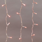 ДОЖДЬ (занавес) 2х1,5м, IP44, белый провод, 360 LED КРАСНЫЕ  (шнур питания в комплекте) | Фото 2