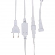 ДОЖДЬ (занавес) 2х1,5м, IP44, белый провод, 360 LED КРАСНЫЕ  (шнур питания в комплекте) | Фото 8