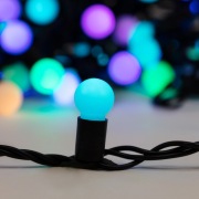 Гирлянда светодиодная Мультишарики Ø17,5мм 10м 100 LED RGB черный ПВХ IP65 медленная смена цвета 230В нужен блок 303-500 NEON-NIGHT | Фото 2