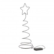 Металлическая 3D-фигура Елочка 45см, цвет свечения теплый белый, питание 3хАА (не в комплекте) NEON-NIGHT | Фото 3