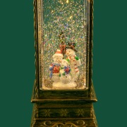 Декоративный фонарь (фигура) с эффектом снегопада и подсветкой Семья снеговиков NEON-NIGHT | Фото 10