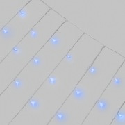 Гирлянда светодиодная Занавес 3х2м 264 LED СИНИЙ прозрачный ПВХ IP44 эффект мерцания 22 нити 12 LED/нить NEON-NIGHT | Фото 1