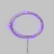 Гирлянда светодиодная Роса 5м 50 LED ФИОЛЕТОВЫЙ IP20 2хАА (в комплект не входят) NEON-NIGHT | Фото 1