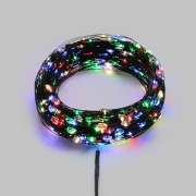 Гирлянда светодиодная Роса с контроллером 50м 500 LED МУЛЬТИКОЛОР IP20 230В зеленый провод NEON-NIGHT | Фото 1