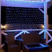 Гирлянда "Сеть" 2,5х2,5м, черный ПВХ, 432 LED Белые/Синие | Фото 2