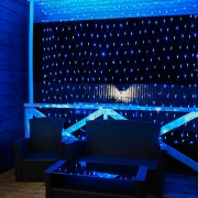 Гирлянда "Сеть" 2,5х2,5м, черный ПВХ, 432 LED Белые/Синие | Фото 3