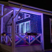 Гирлянда "Сеть" 2,5х2,5м, черный ПВХ, 432 LED Красные/Синие | Фото 4