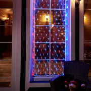 Гирлянда "Сеть" 2х0,7м, черный ПВХ, 176 LED Красные/Синие | Фото 5