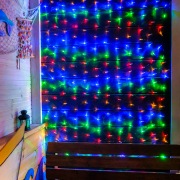 Гирлянда "Сеть" 2х1,5м, черный ПВХ, 240 LED Мультиколор | Фото 5