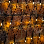 Гирлянда "Сеть" 2х2х1.5м,  свечение с динамикой, черный ПВХ, 136 LED, 230 В, цвет: Тёплый белый | Фото 1
