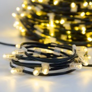 Гирлянда "LED Clip Light" 12V  шаг 150 мм, цвет диодов ТЕПЛЫЙ БЕЛЫЙ, Flashing (Белый) | Фото 1