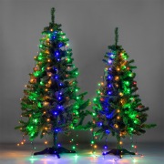 Елочная гирлянда с кольцом, 7 нитей по 1,5 метра, цвет диодов мультиколор, не соединяется | Фото 2