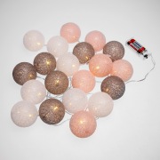 Тайские фонарики «Вельвет» 3,5 м, прозрачный ПВХ, 20 LED, теплый белый, питание 2 х АА (батарейки не в комплекте) | Фото 5