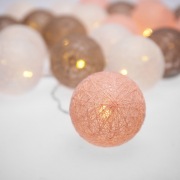 Тайские фонарики «Вельвет» 3,5 м, прозрачный ПВХ, 20 LED, теплый белый, питание 2 х АА (батарейки не в комплекте) | Фото 6