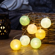 Тайские фонарики «Пудра» 1,5 м, прозрачный ПВХ, 10 LED, теплый белый, питание 2 х АА (батарейки не в комплекте) | Фото 1