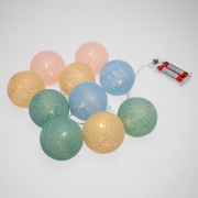 Тайские фонарики «Пудра» 1,5 м, прозрачный ПВХ, 10 LED, теплый белый, питание 2 х АА (батарейки не в комплекте) | Фото 4
