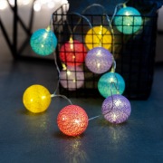Тайские фонарики «Фейерверк» 1,5 м, прозрачный ПВХ, 10 LED, теплый белый, питание 2 х АА (батарейки не в комплекте) | Фото 1