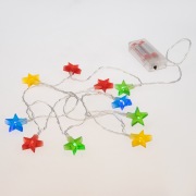 Гирлянда светодиодная «Звездочки» 1.5 м, 10 LED, прозрачный ПВХ, цвет свечения мультиколор, 2 х АА (батарейки не в комплекте) NEON-NIGHT | Фото 4