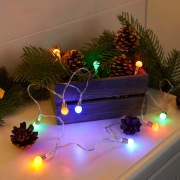 Гирлянда светодиодная «Мини-лампочки» 1.5 м, 10 LED, прозрачный ПВХ, цвет свечения мультиколор, 2 х АА (батарейки не в комплекте) NEON-NIGHT | Фото 1